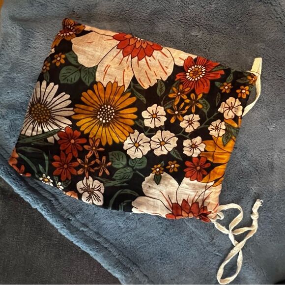 Natural Life NEW Loge Floral Boho Cotton Top w/ Matching Drawstring Bag S/M - Picture 6 of 8